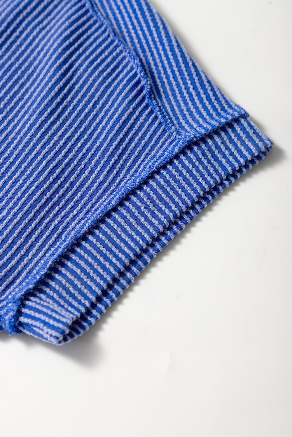 Textured Knit Exposed Stitching T-shirt eAura