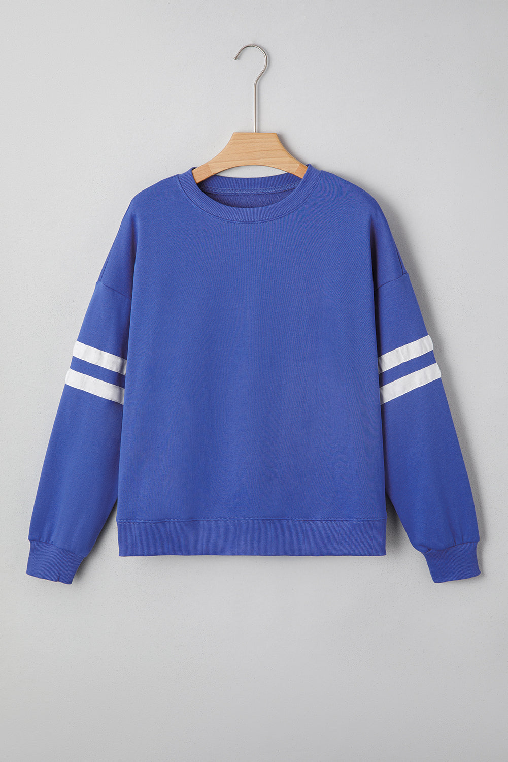 Striped Detail Drop Shoulder Oversized Sweatshirt eAura