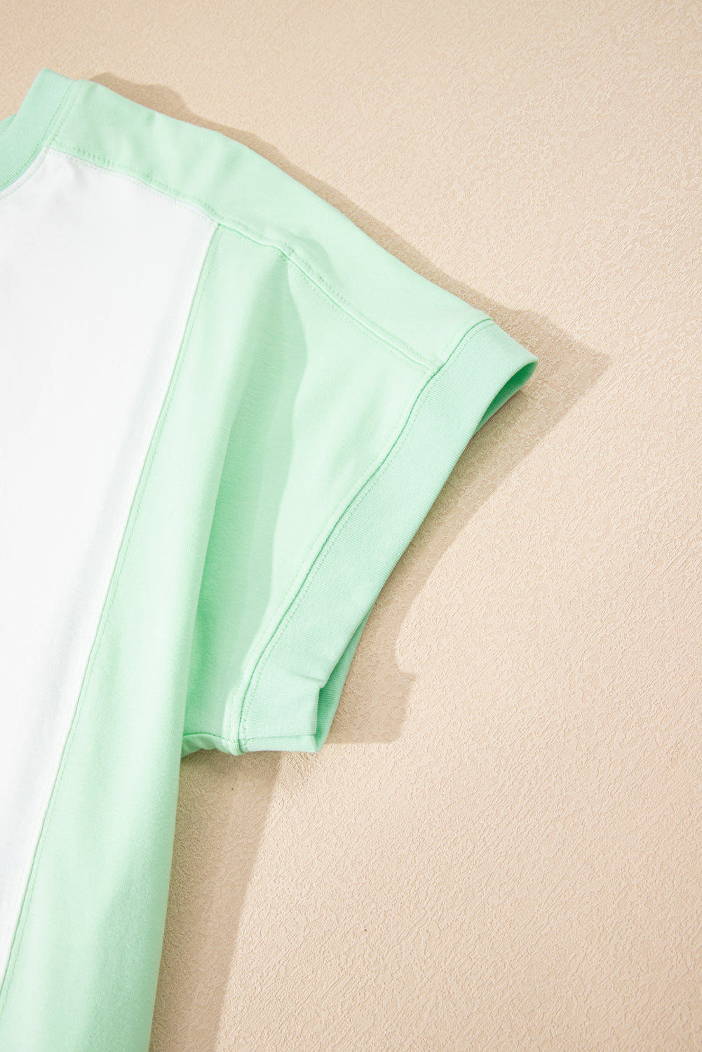Colour Block Exposed Seam Crew Neck T-Shirt eAura