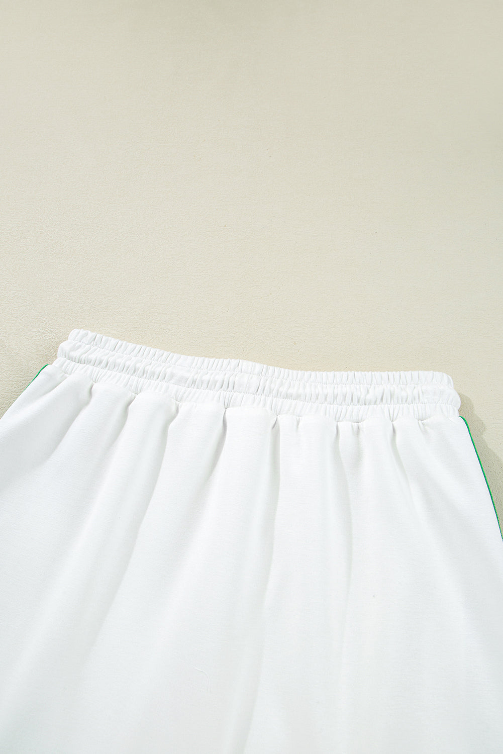 White Colourblock Edge Cap Sleeve Collared Top 2 Piece Skirt Set eAura