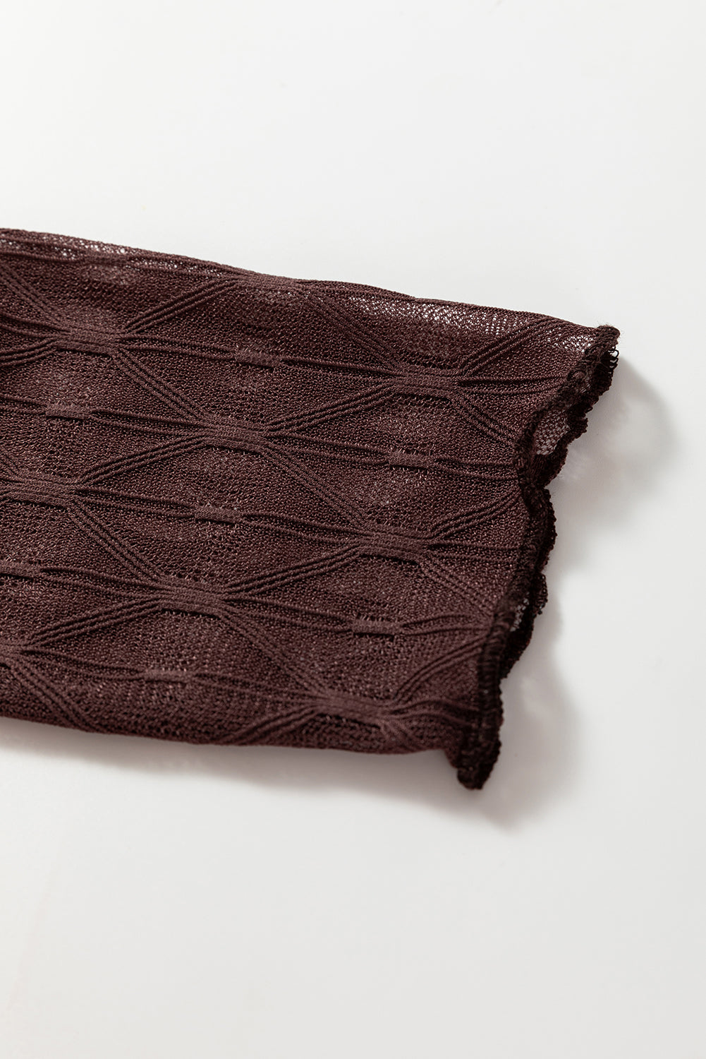 Sheer Mesh Patterned Long Sleeve Top eAura