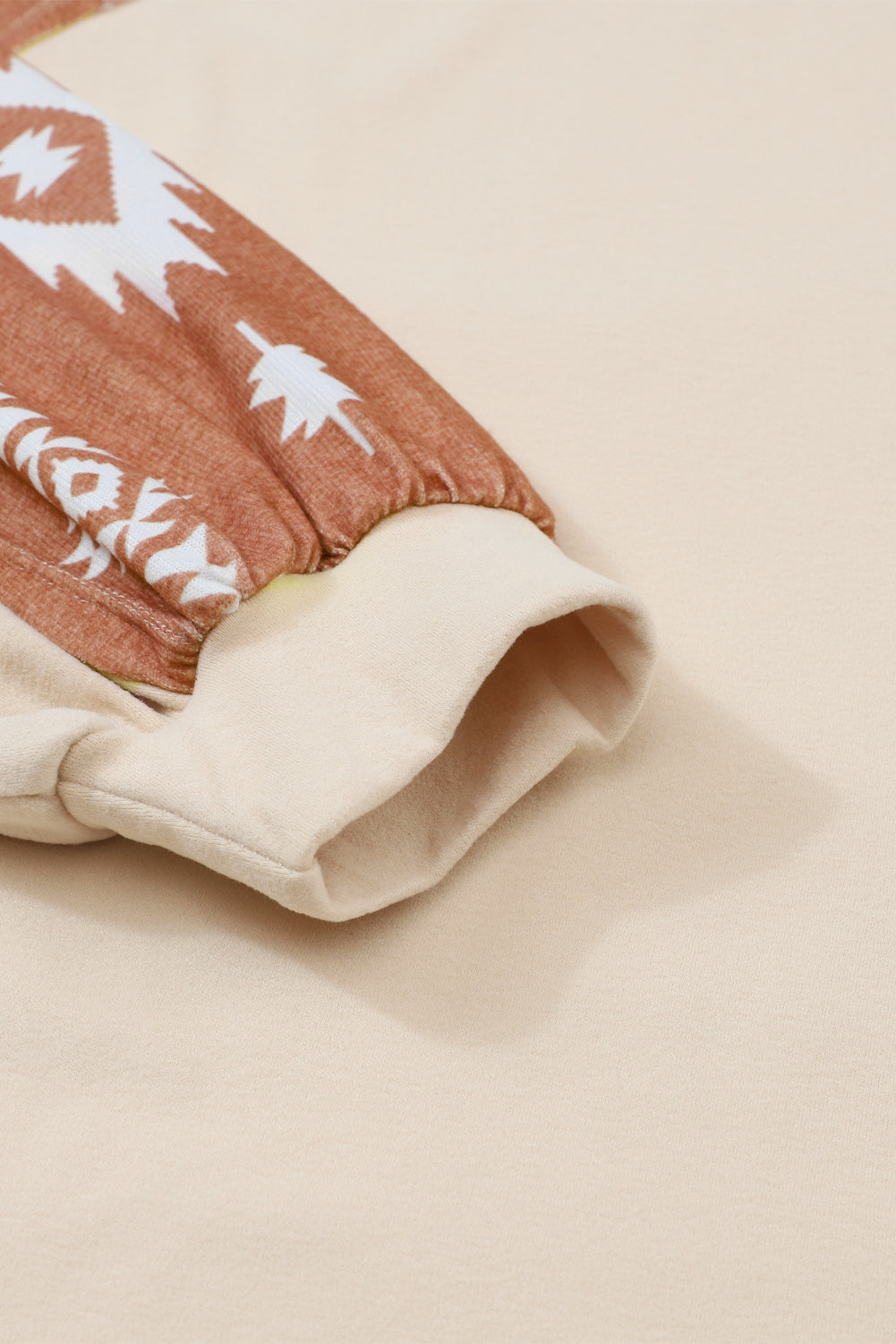 Apricot Western Print Patch Long Sleeve Top eAura