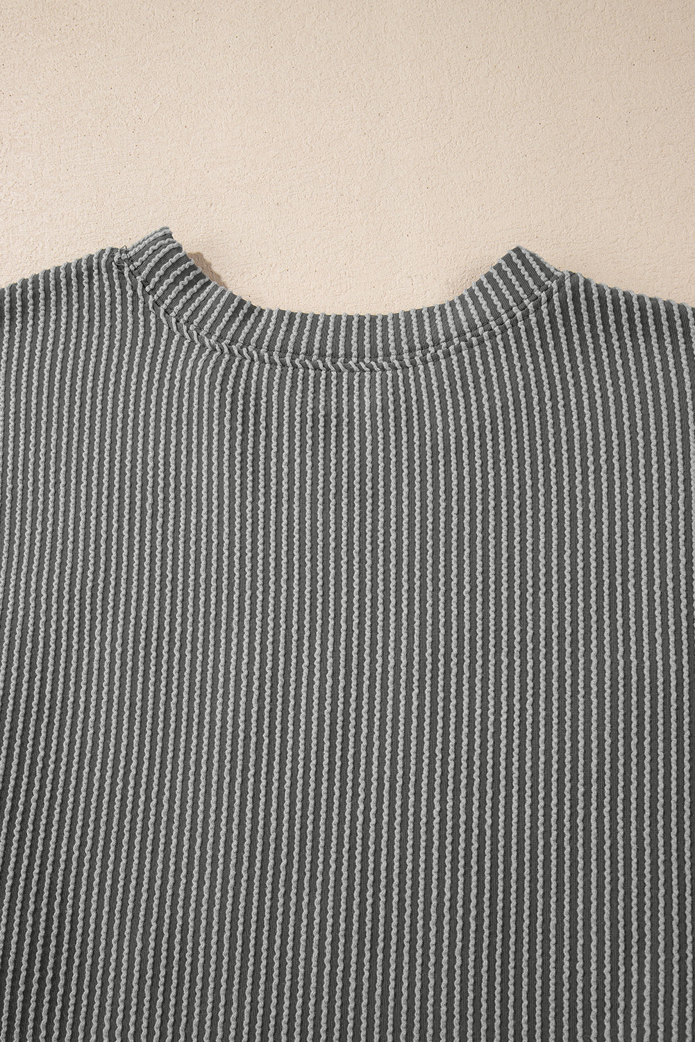 Bluing Ribbed GAME DAY Graphic Long Sleeve Crewneck Top eAura