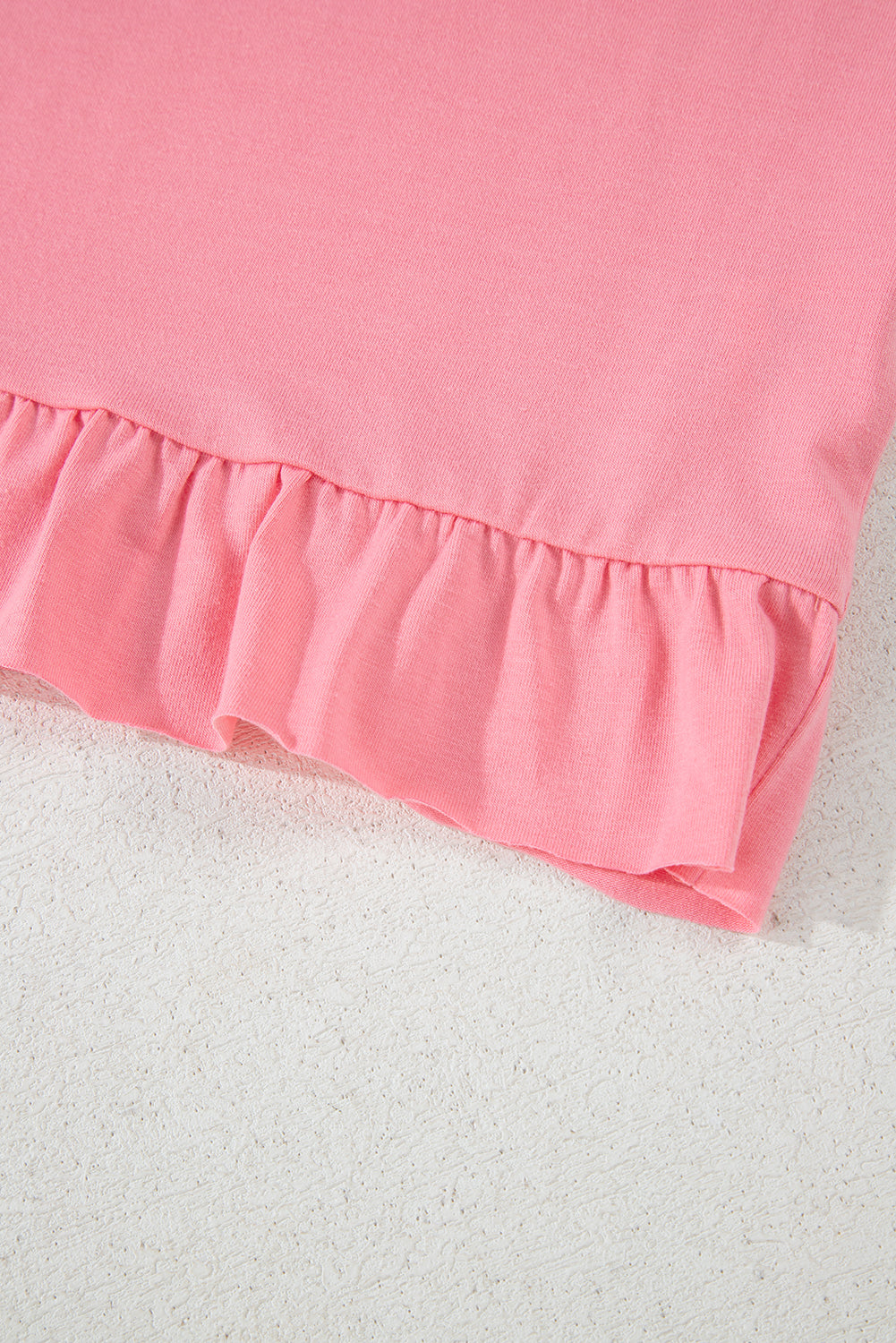Frilled Hem Loose T-Shirt eAura