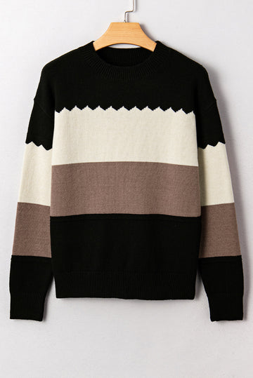 Crew Neck Drop Shoulder Sweater Dear-Lover Dropshipping