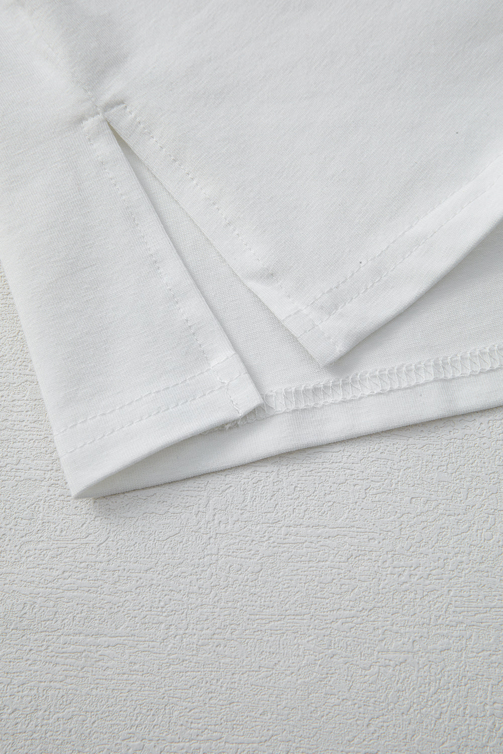 White Star Layered Patched Graphic Drop Shoulder Half Sleeve Loose Tee eAura