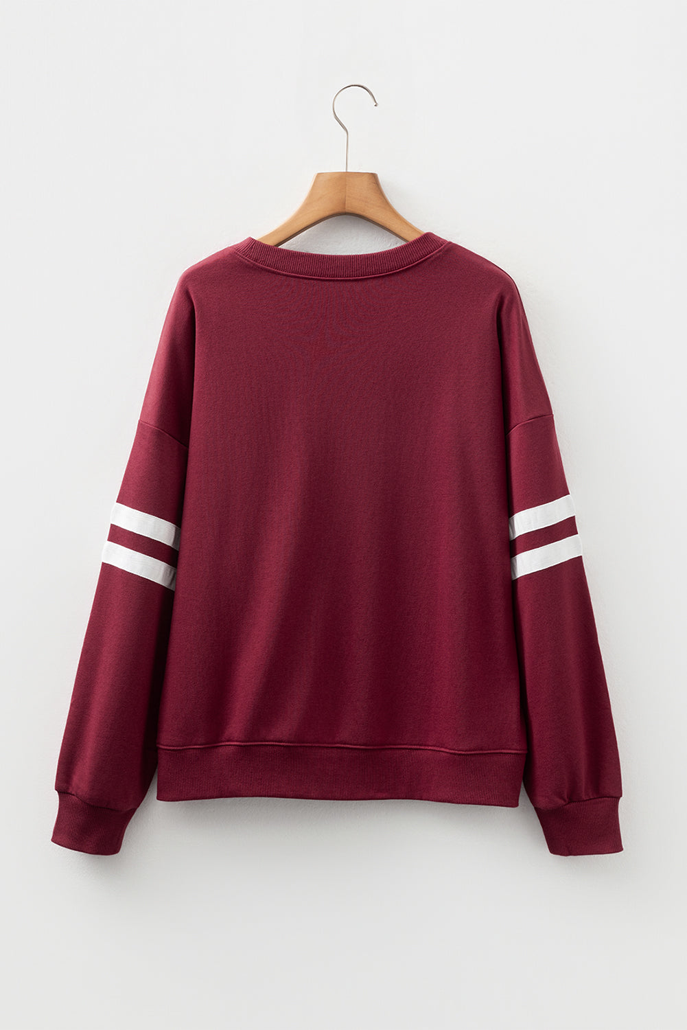 Striped Detail Drop Shoulder Oversized Sweatshirt eAura