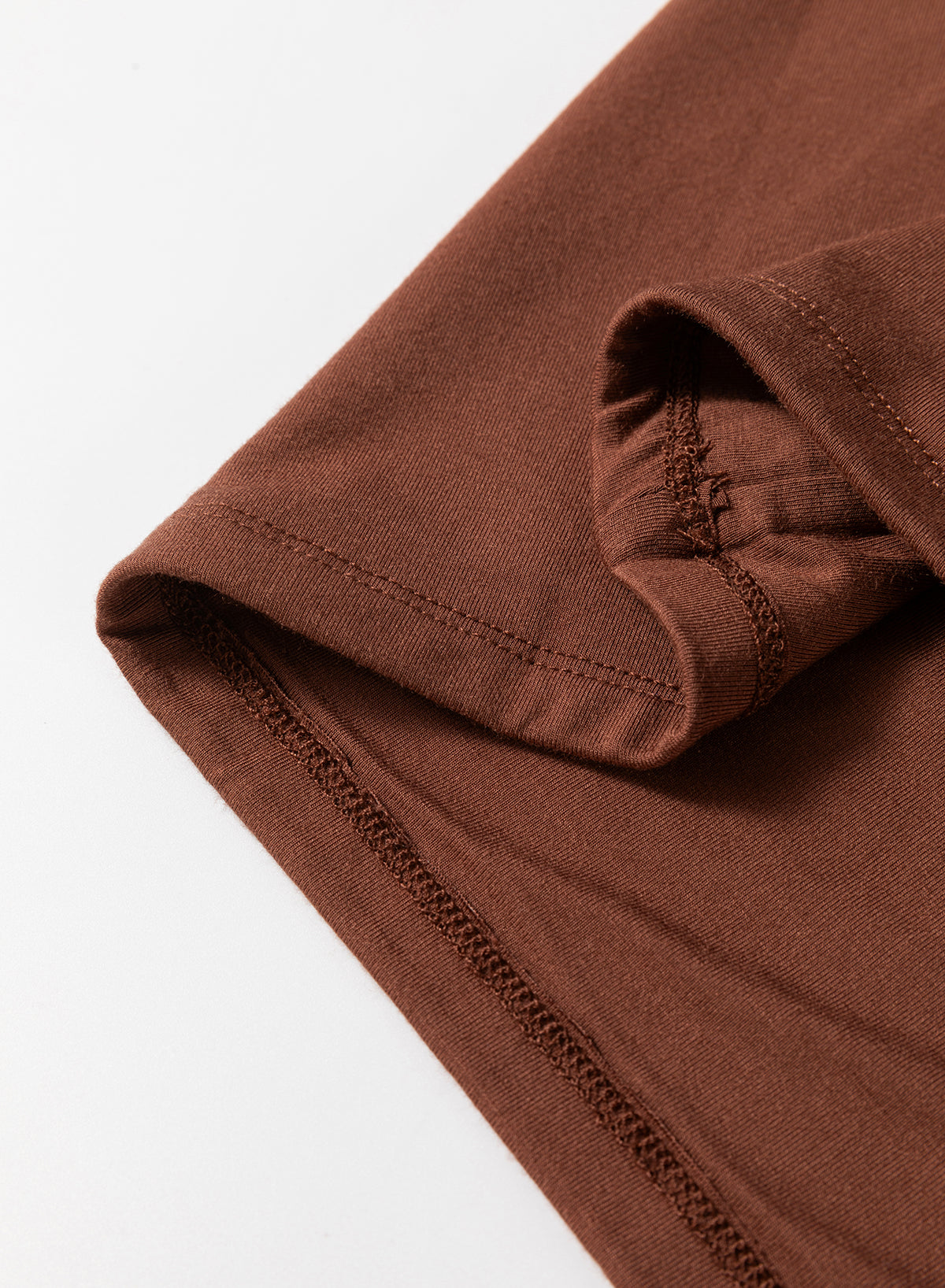 Coffee Solid Colour U Neck Slim Fit Tank Top eAura