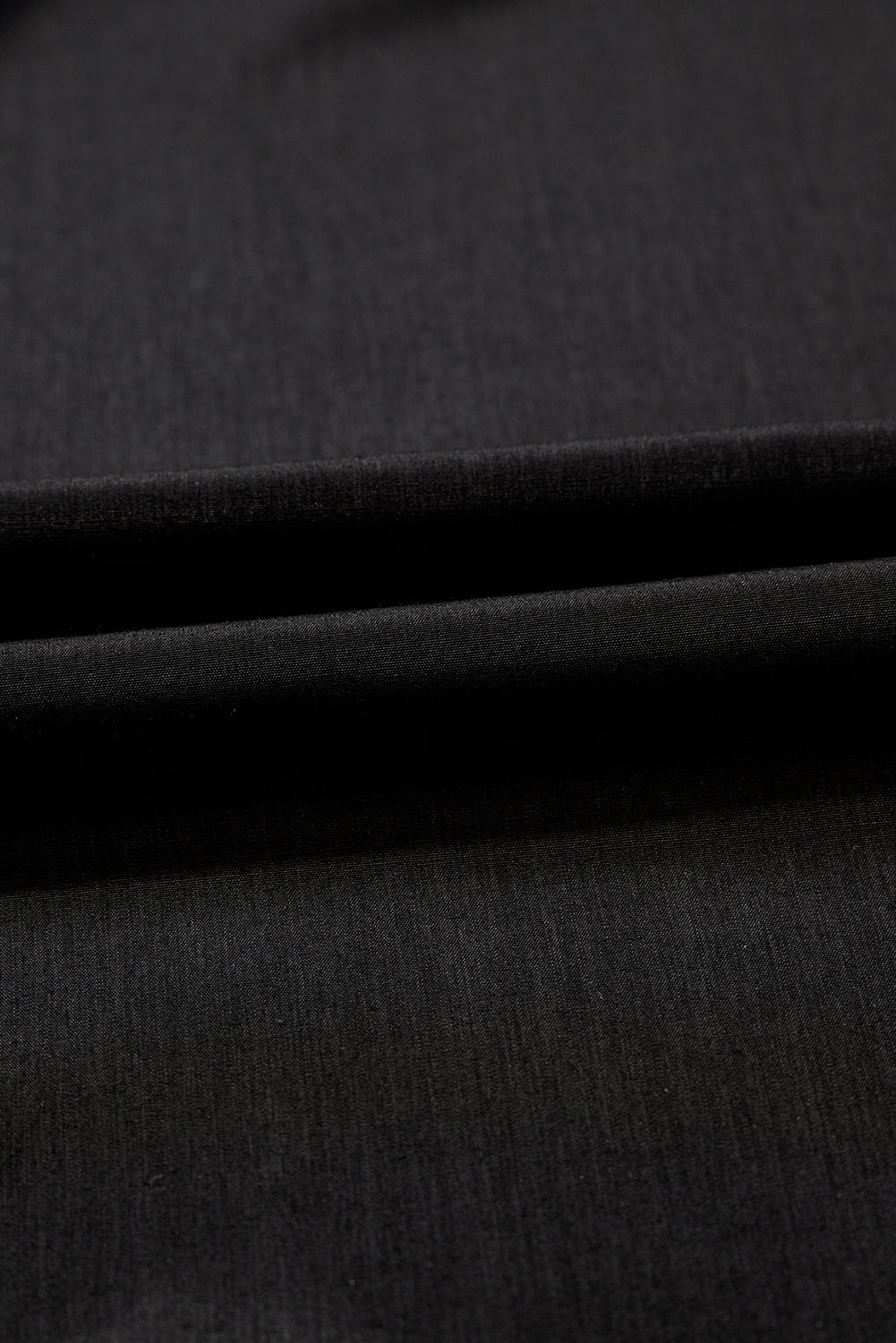 Black Sleeveless Buttoned Front Ruffle Hem Tunic Shirt eAura