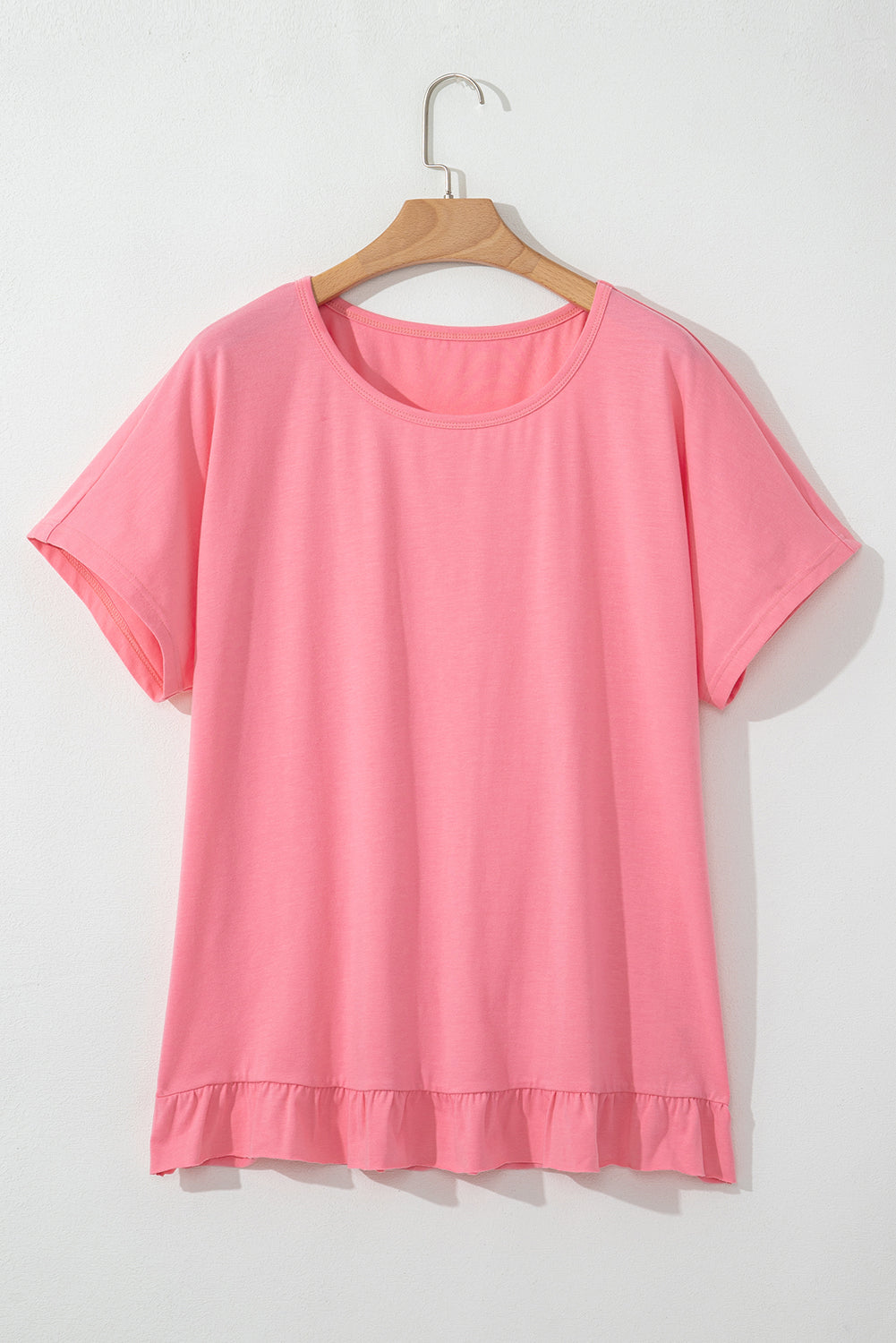Frilled Hem Loose T-Shirt eAura