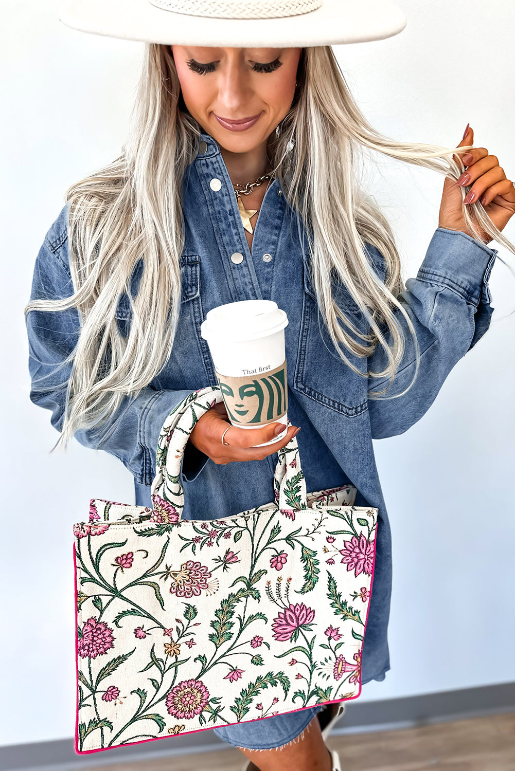 Chest Pocket Raw Hem Denim Baggy Shirt Dress - eAura