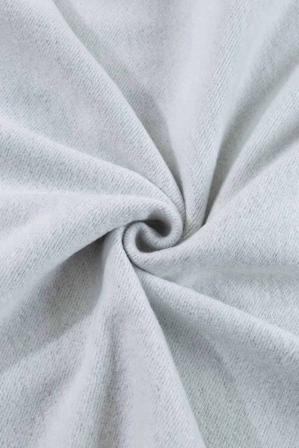 Aruba Blue Fleece Lined Half Zipper Kangaroo Pockets Loose Hoodie - BB Fashion Outlet