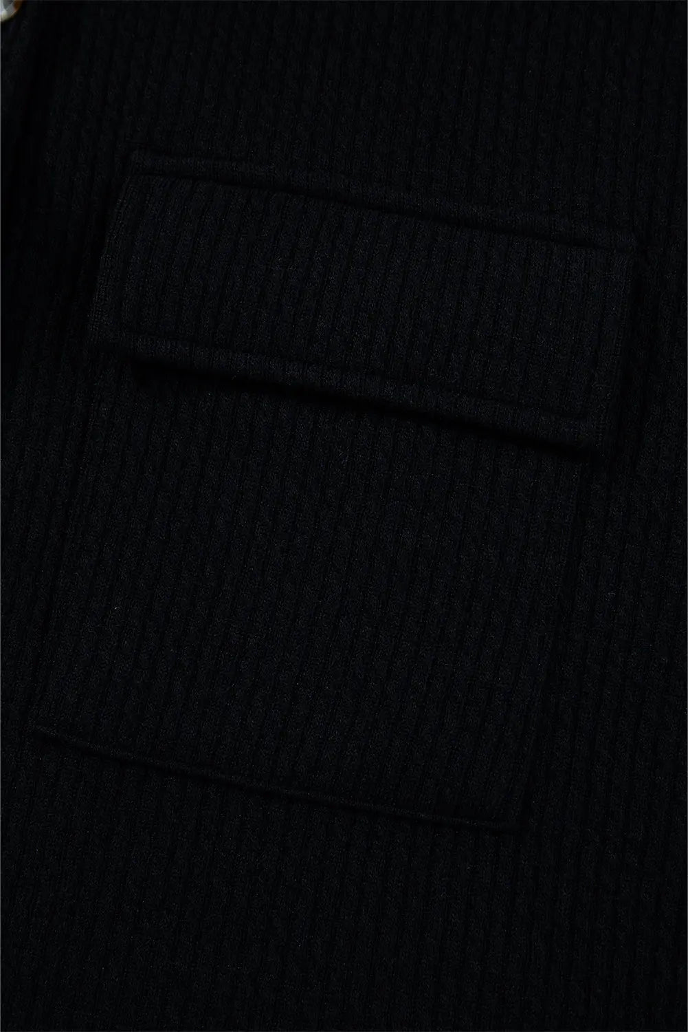 Black Solid Colour Corduroy Buttoned Long Sleeve Shacket Beagle Boutique Fashion Outlet