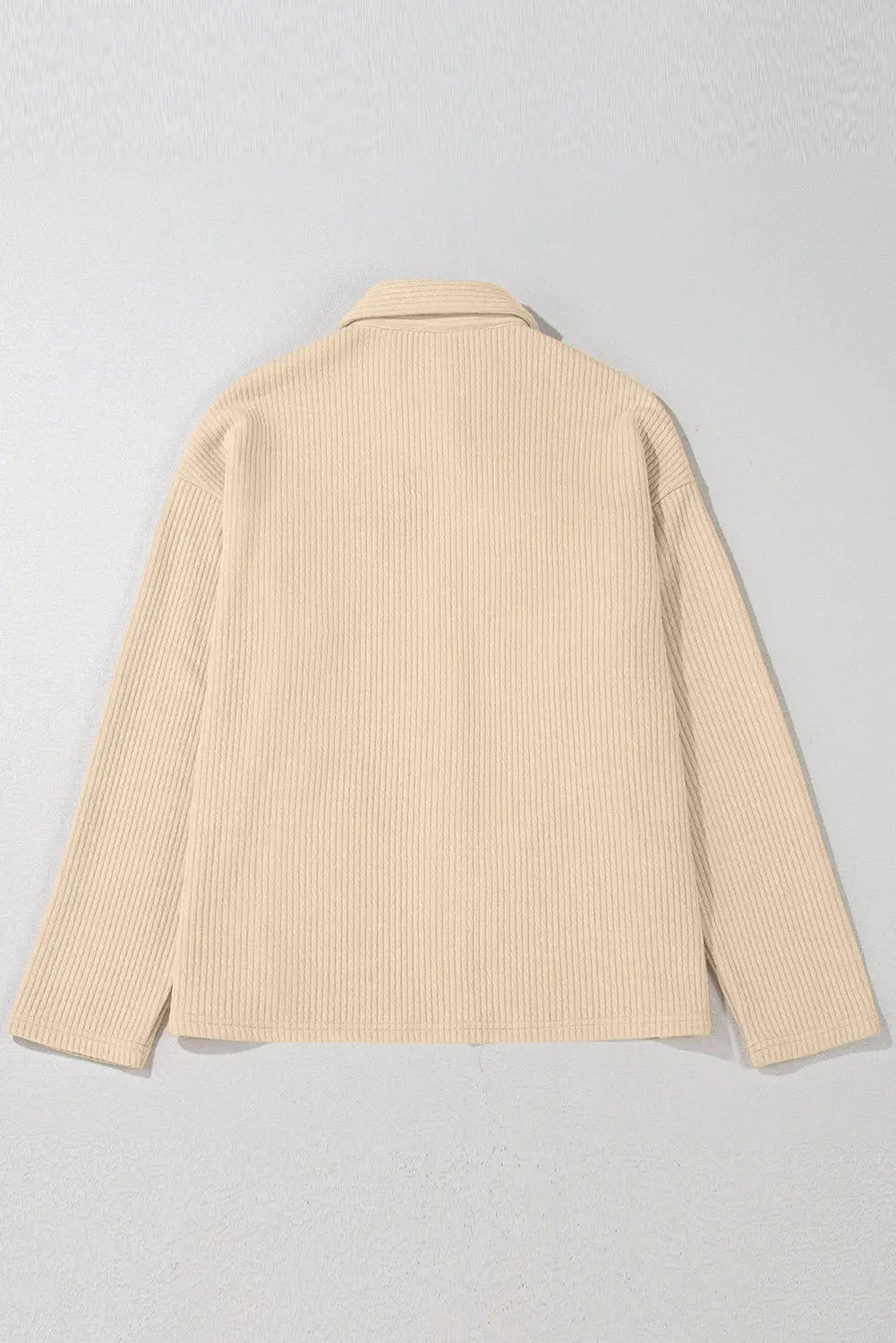 Black Solid Colour Corduroy Buttoned Long Sleeve Shacket Beagle Boutique Fashion Outlet