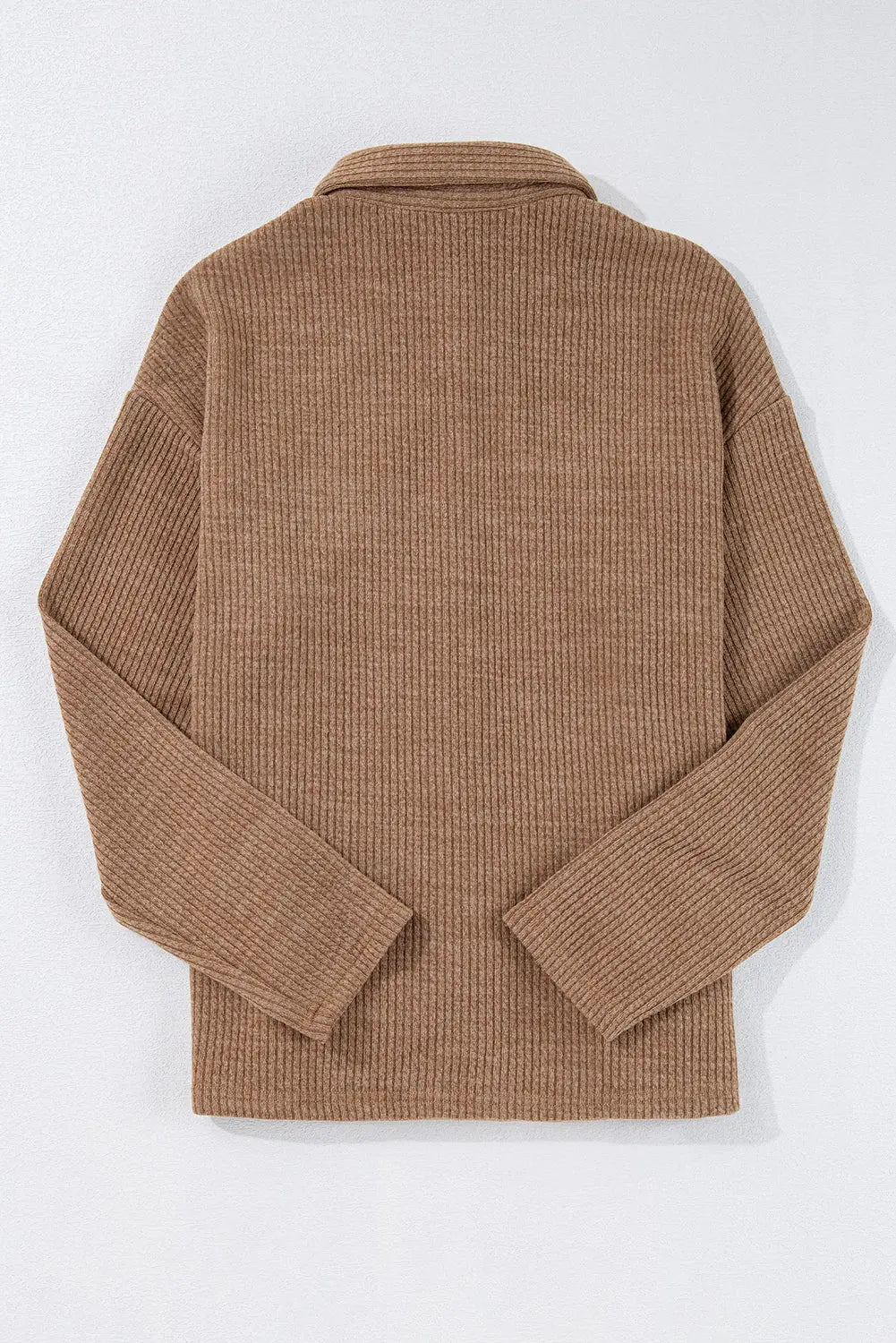 Black Solid Colour Corduroy Buttoned Long Sleeve Shacket Beagle Boutique Fashion Outlet