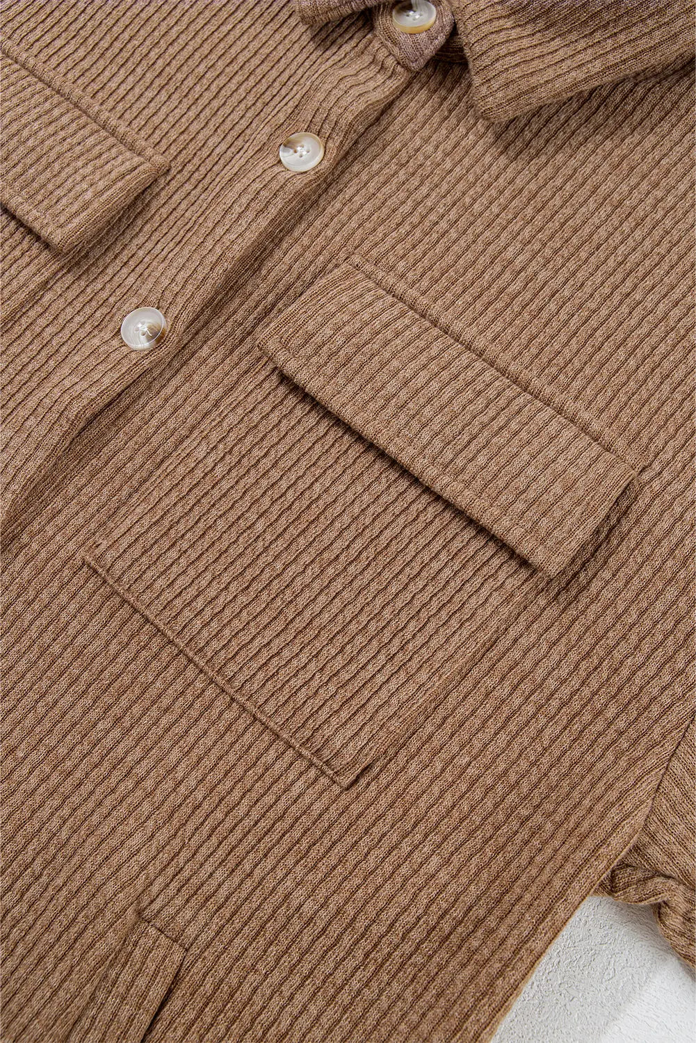 Black Solid Colour Corduroy Buttoned Long Sleeve Shacket Beagle Boutique Fashion Outlet