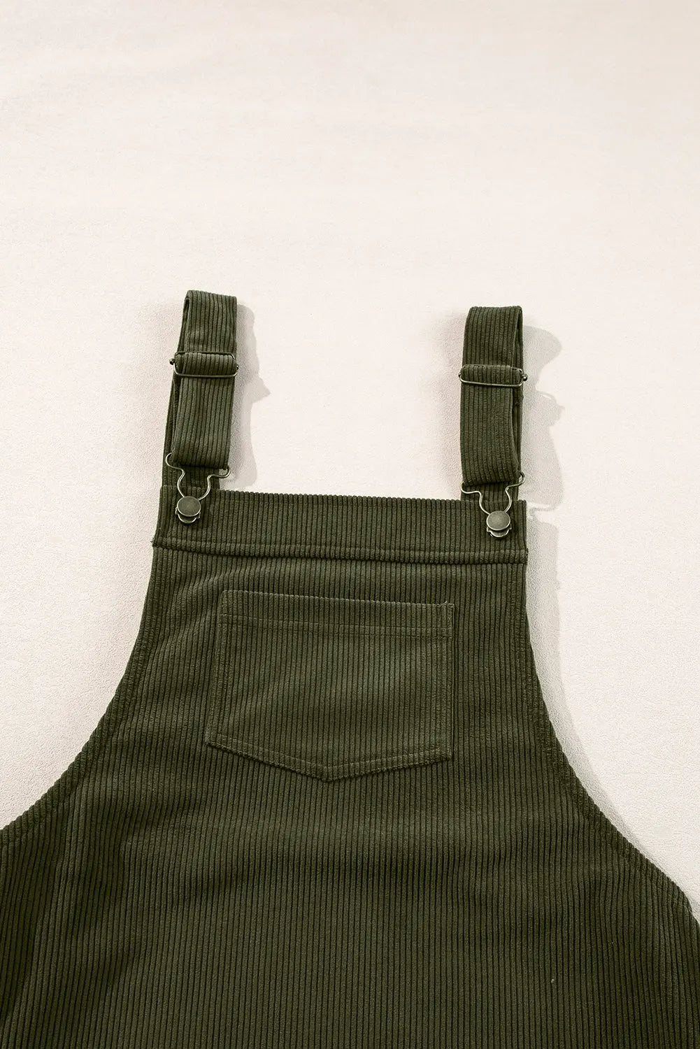 Black Solid Front Pockets Sleeveless Corduroy Overall Dress Beagle Boutique Fashion Outlet