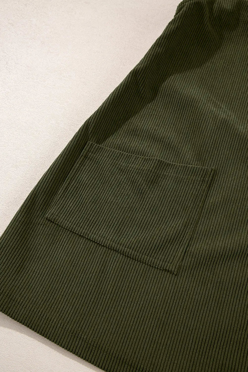 Black Solid Front Pockets Sleeveless Corduroy Overall Dress Beagle Boutique Fashion Outlet