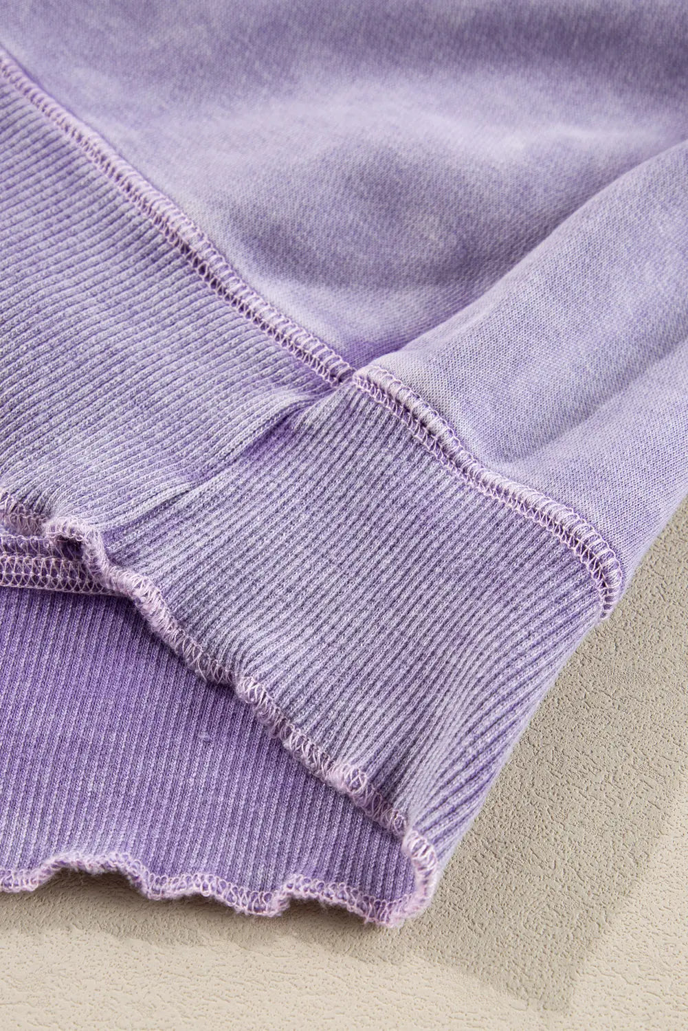 Black Solid Waffle Knit Patchwork Raglan Sleeve Sweatshirt Beagle Boutique Fashion Outlet