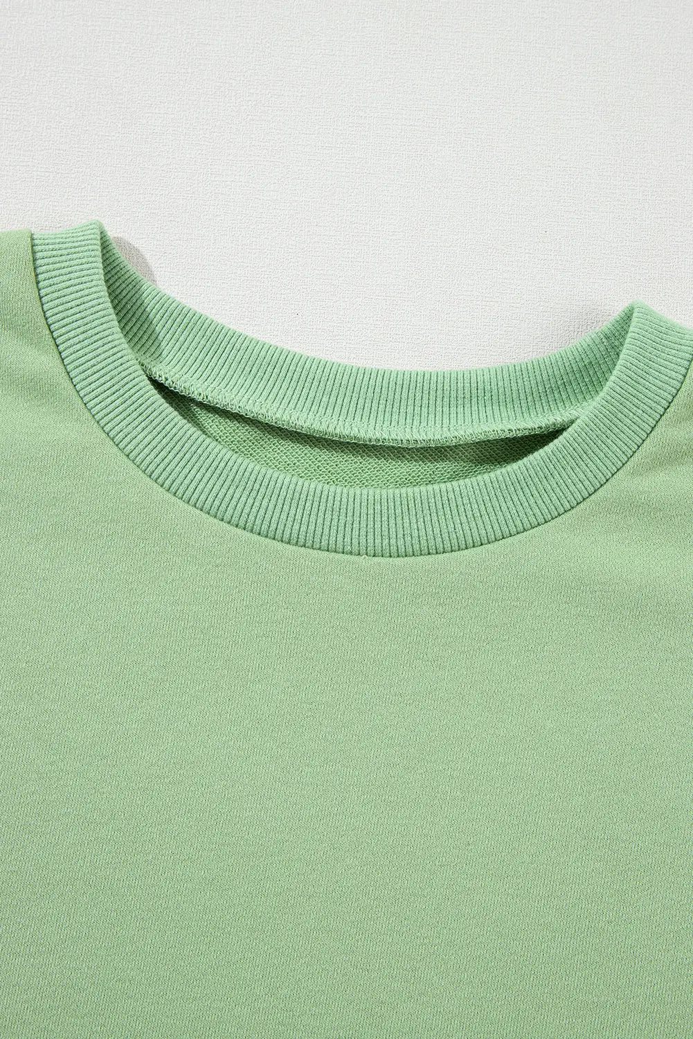 Bonbon Solid Fleece Lined Drop Shoulder High Low Sweatshirt - BB Fashion Outlet