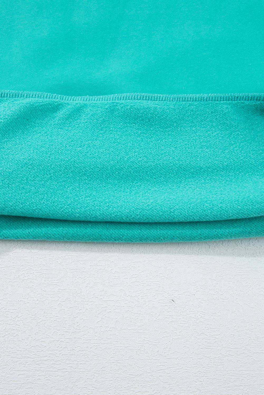 Bonbon Solid Fleece Lined Drop Shoulder High Low Sweatshirt - BB Fashion Outlet