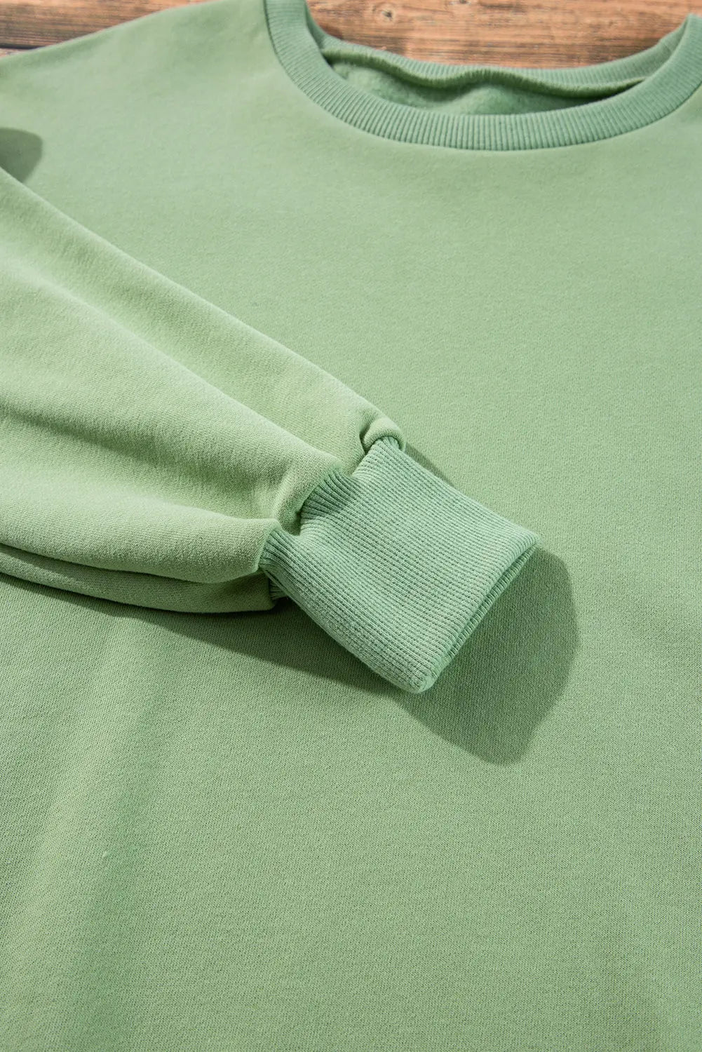 Bonbon Solid Fleece Lined Drop Shoulder High Low Sweatshirt Beagle Boutique Fashion Outlet