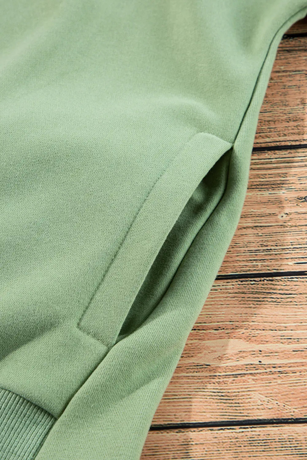 Bonbon Solid Fleece Lined Drop Shoulder High Low Sweatshirt Beagle Boutique Fashion Outlet
