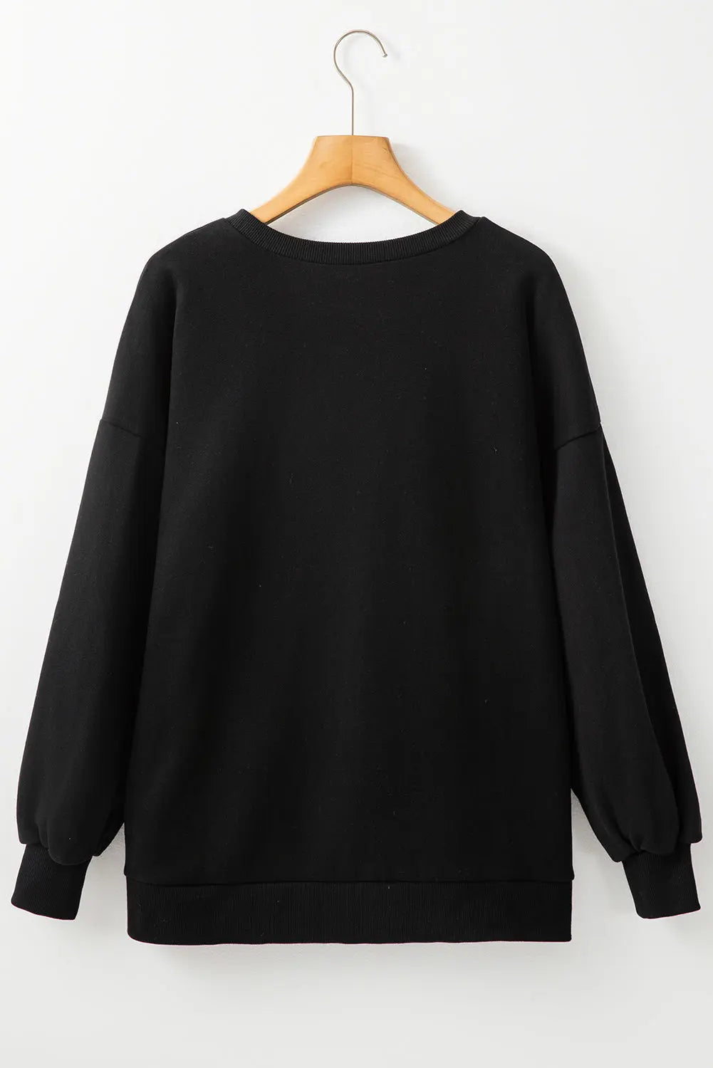 Bonbon Solid Fleece Lined Drop Shoulder High Low Sweatshirt Beagle Boutique Fashion Outlet