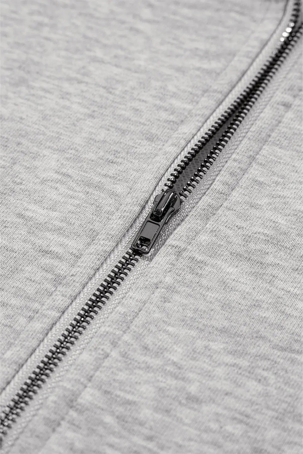 Light Grey Solid Kangaroo Pocket Half Zipper Oversized Hoodie Beagle Boutique Fashion Outlet