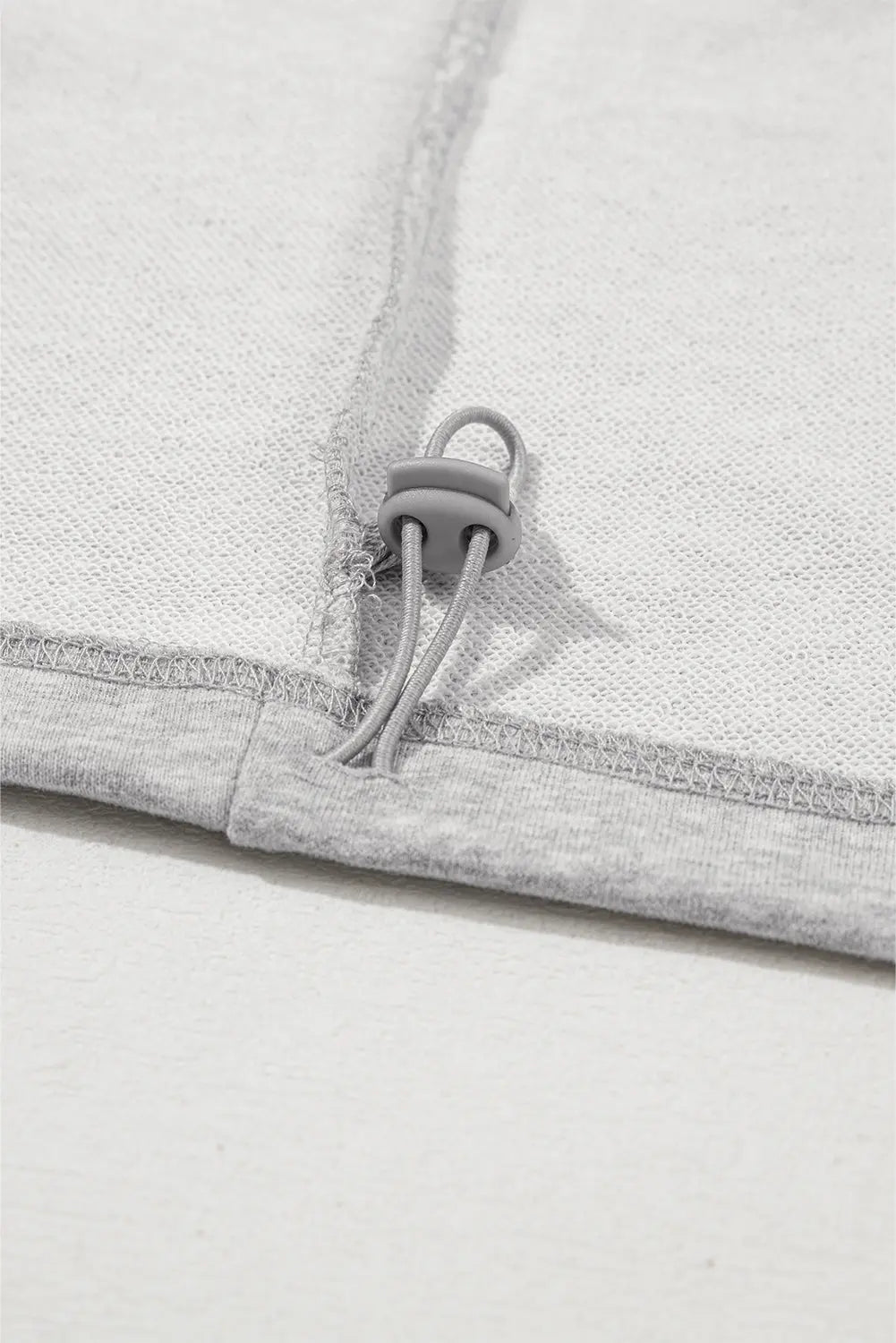 Light Grey Solid Kangaroo Pocket Half Zipper Oversized Hoodie Beagle Boutique Fashion Outlet