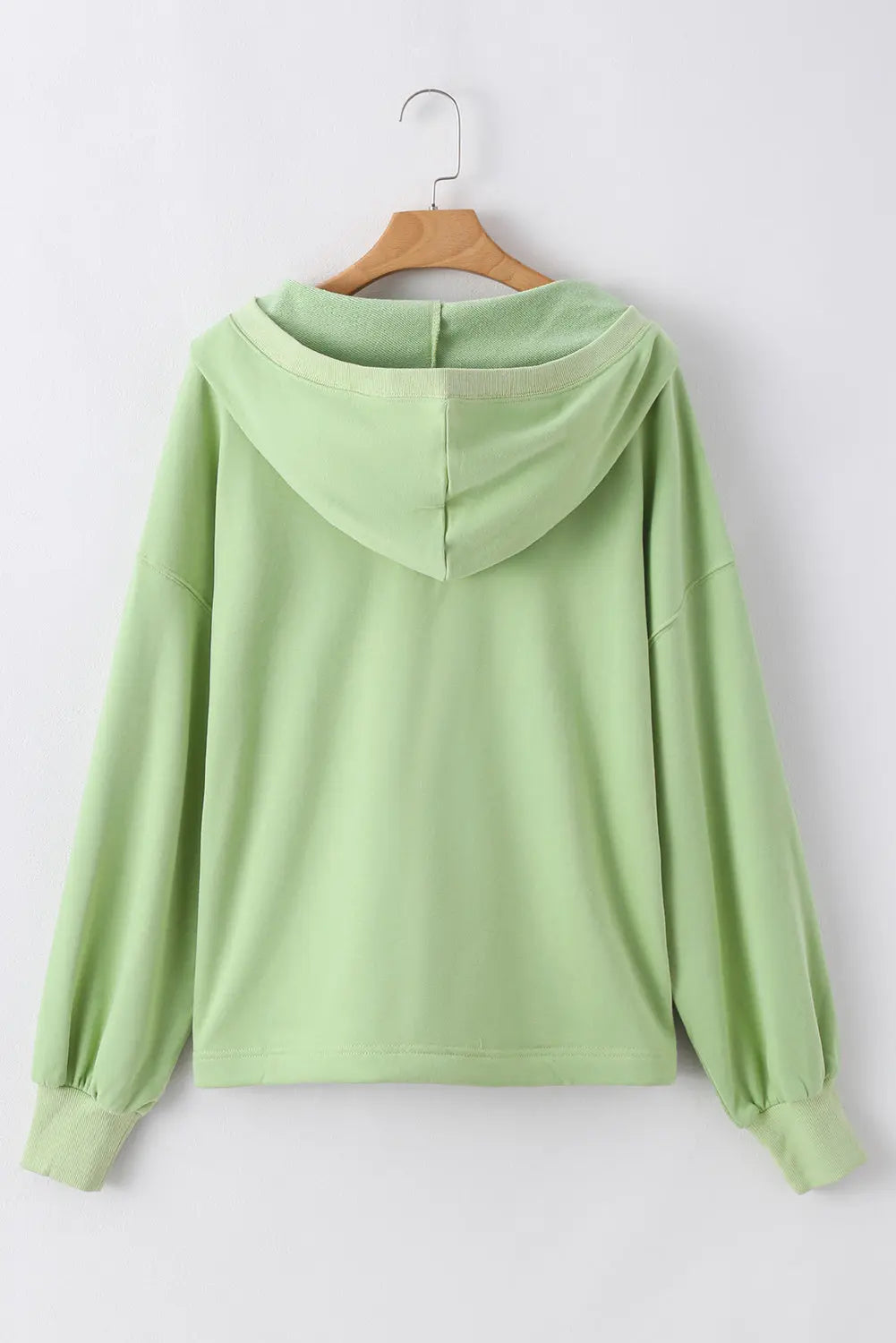 Light Grey Solid Kangaroo Pocket Half Zipper Oversized Hoodie Beagle Boutique Fashion Outlet