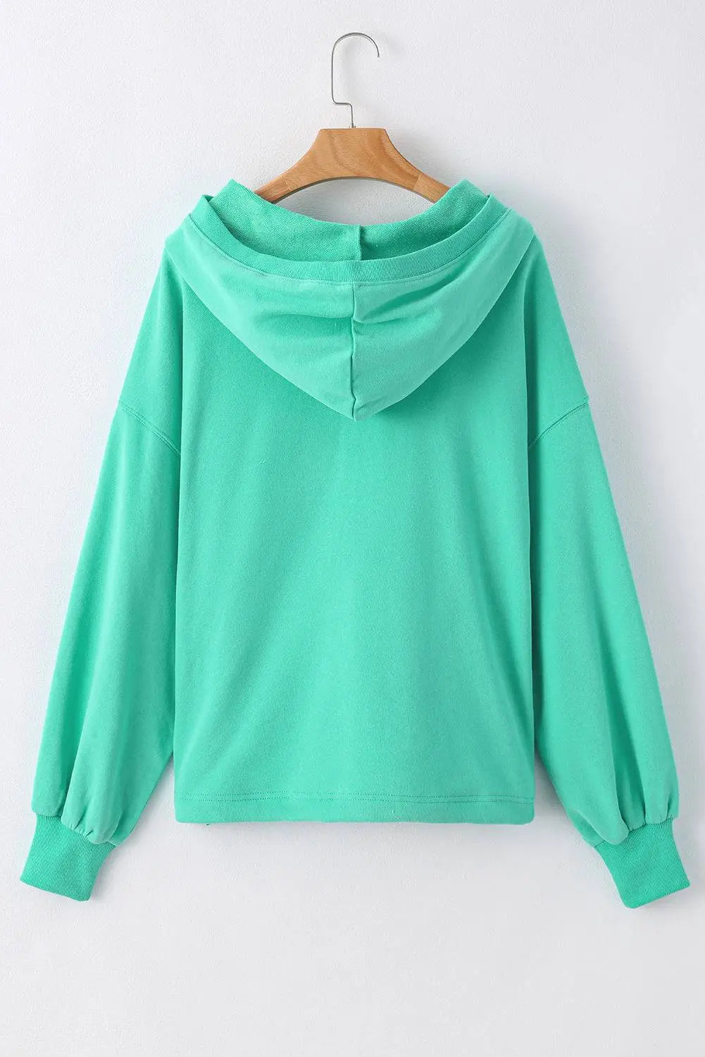 Light Grey Solid Kangaroo Pocket Half Zipper Oversized Hoodie Beagle Boutique Fashion Outlet