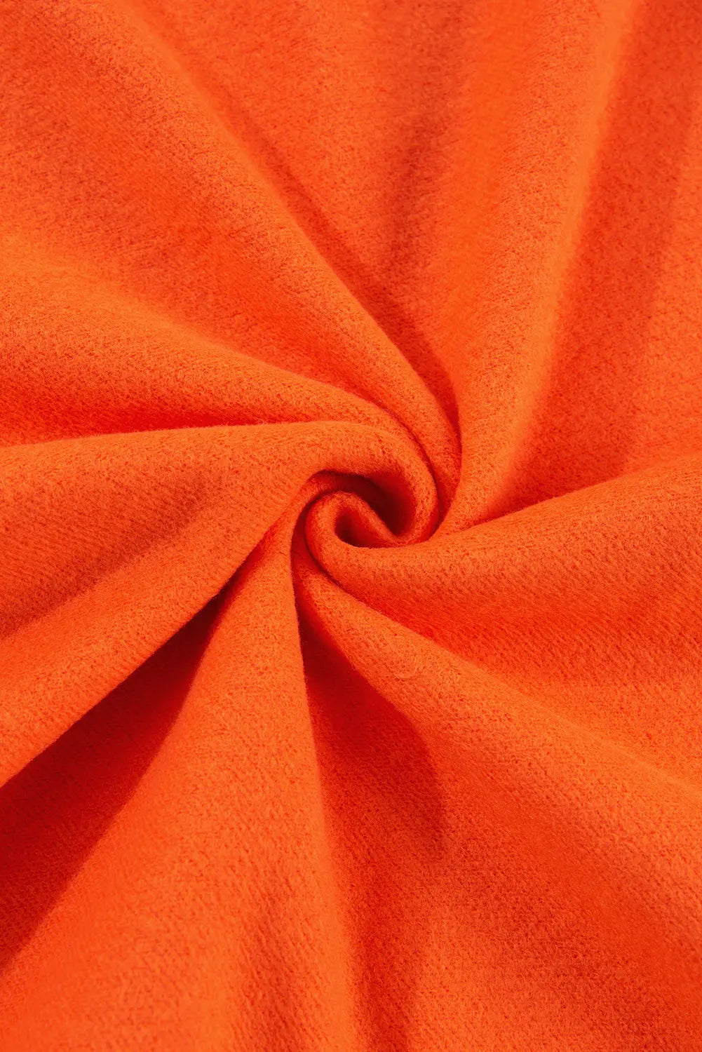 Russet Orange Solid Fleece Lined Drop Shoulder Terry Sweatshirt eAura