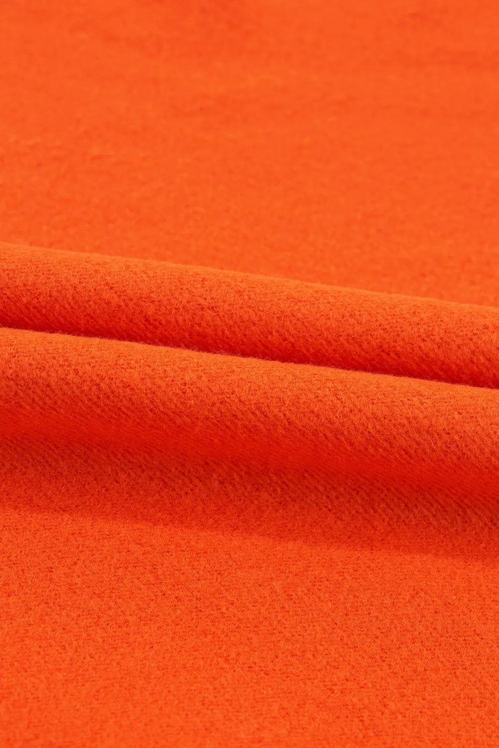 Russet Orange Solid Fleece Lined Drop Shoulder Terry Sweatshirt eAura