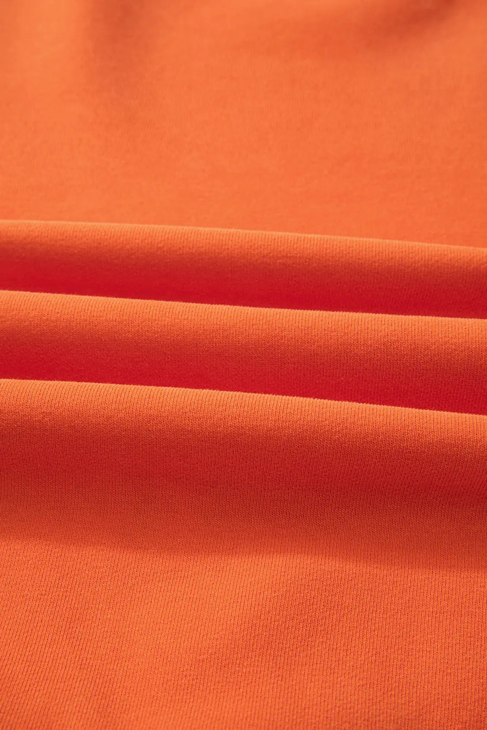 Russet Orange Solid Fleece Lined Drop Shoulder Terry Sweatshirt eAura