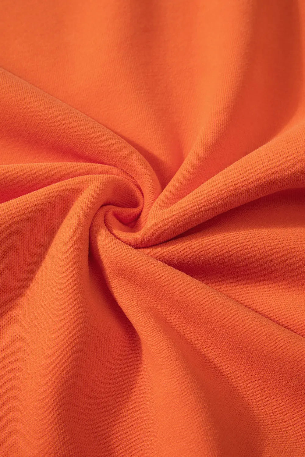 Russet Orange Solid Fleece Lined Drop Shoulder Terry Sweatshirt eAura