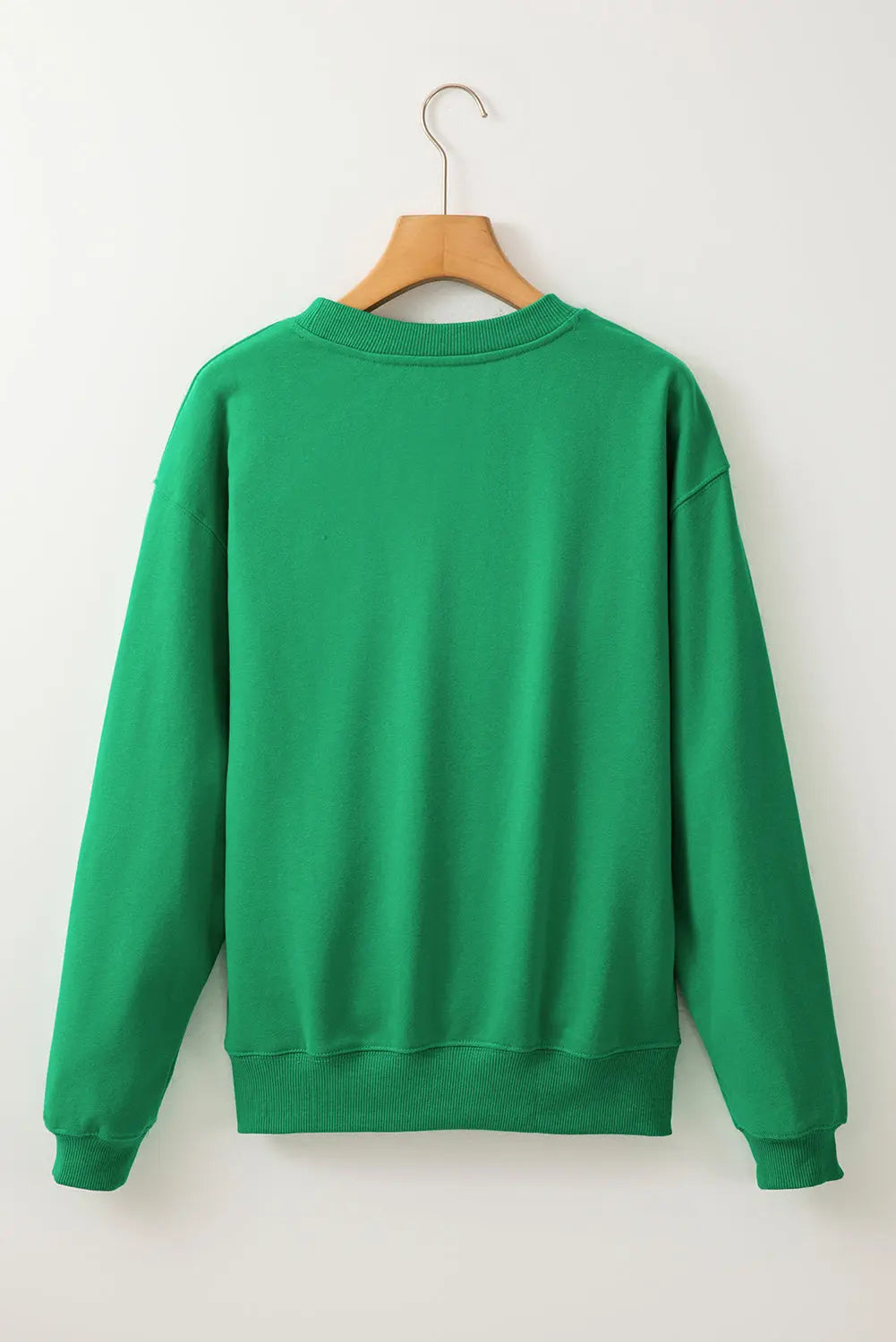Russet Orange Solid Fleece Lined Drop Shoulder Terry Sweatshirt eAura