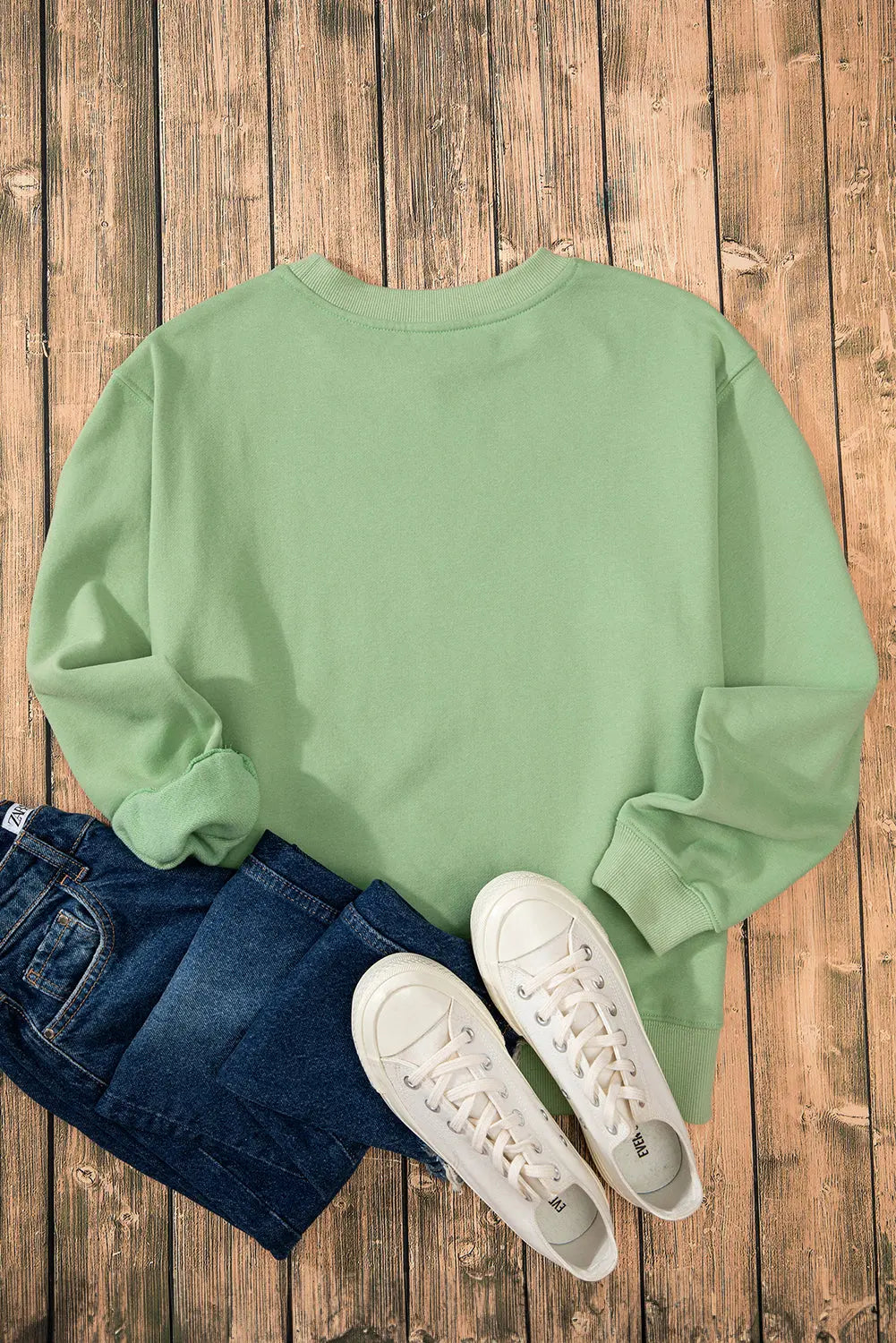 Russet Orange Solid Fleece Lined Drop Shoulder Terry Sweatshirt eAura