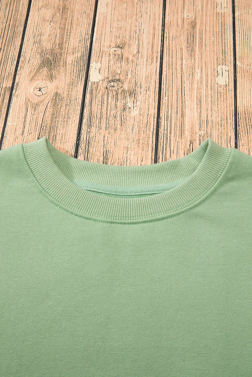 Russet Orange Solid Fleece Lined Drop Shoulder Terry Sweatshirt eAura