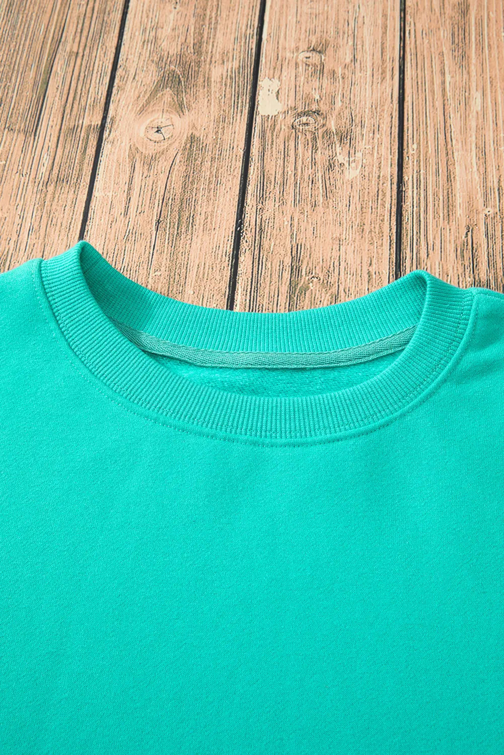Russet Orange Solid Fleece Lined Drop Shoulder Terry Sweatshirt eAura