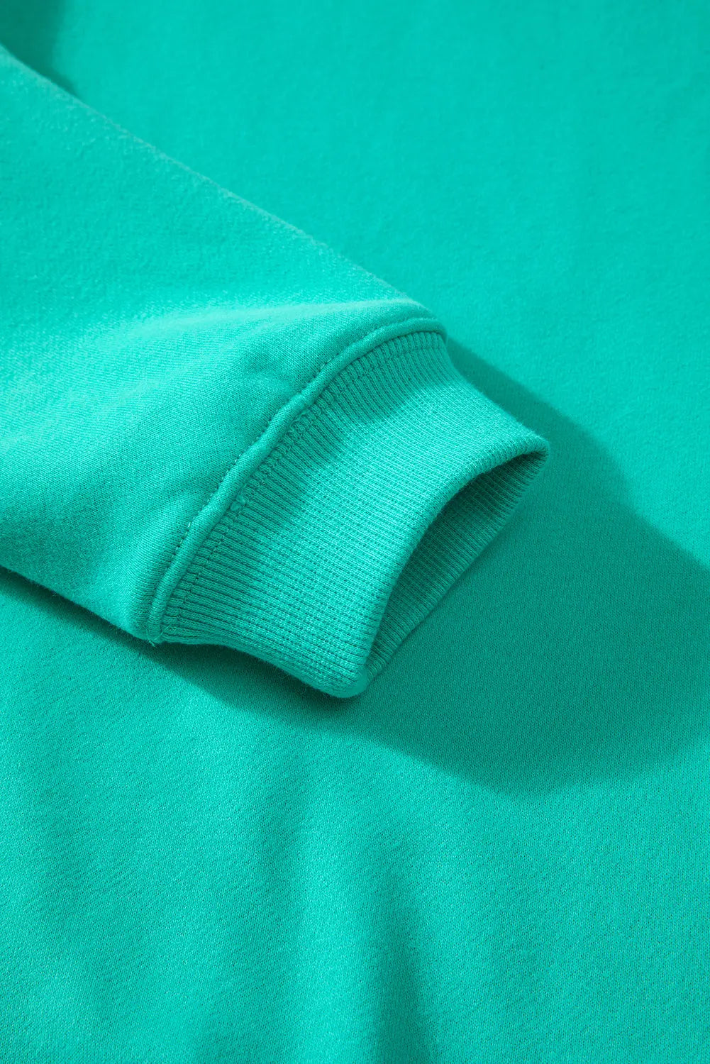 Russet Orange Solid Fleece Lined Drop Shoulder Terry Sweatshirt eAura