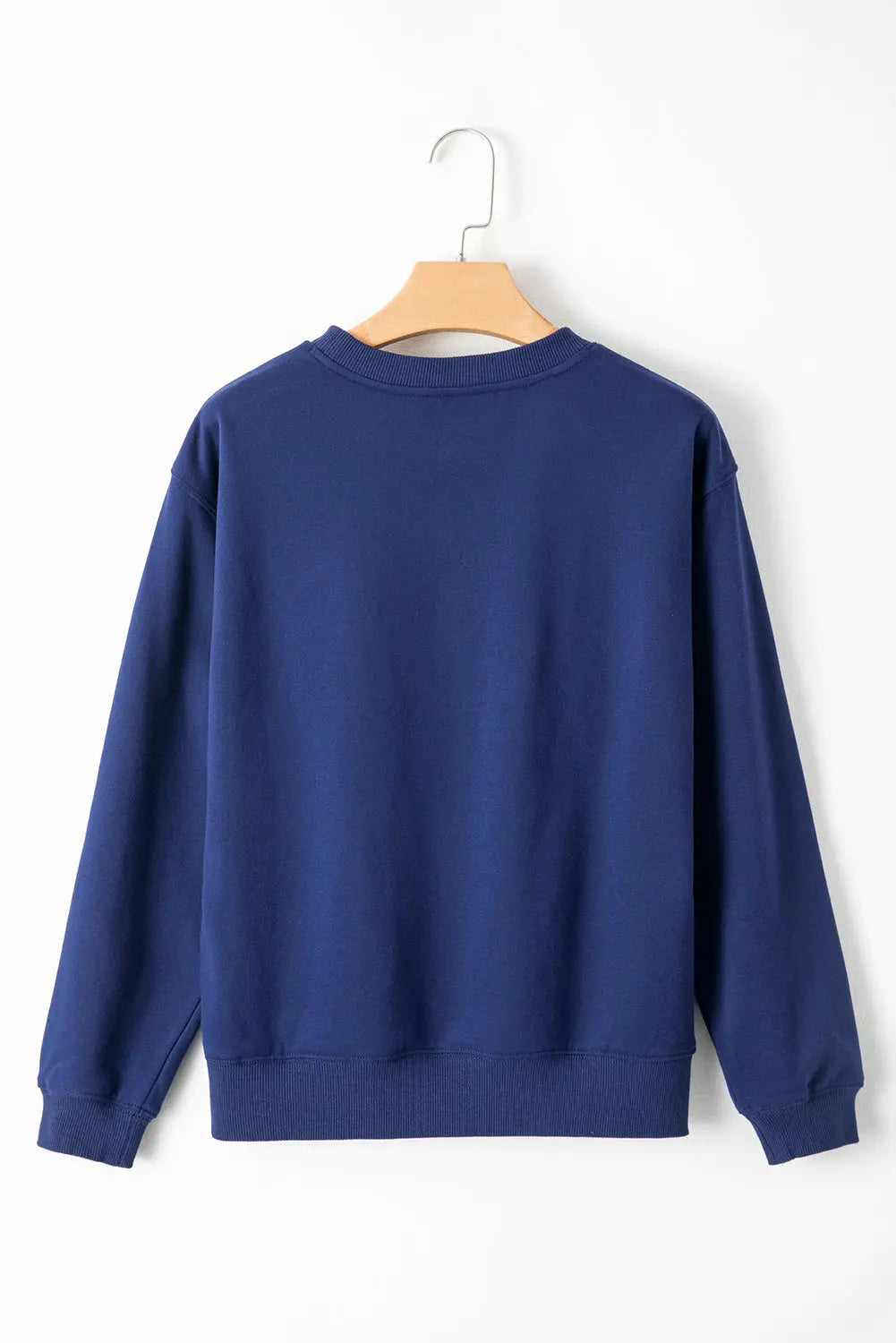 Russet Orange Solid Fleece Lined Drop Shoulder Terry Sweatshirt eAura