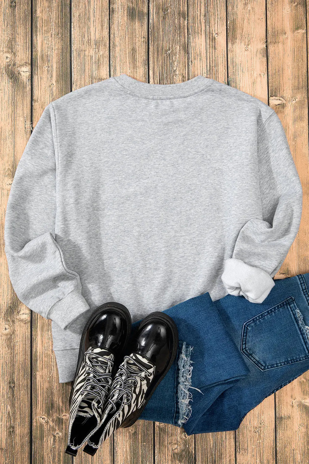 Russet Orange Solid Fleece Lined Drop Shoulder Terry Sweatshirt eAura