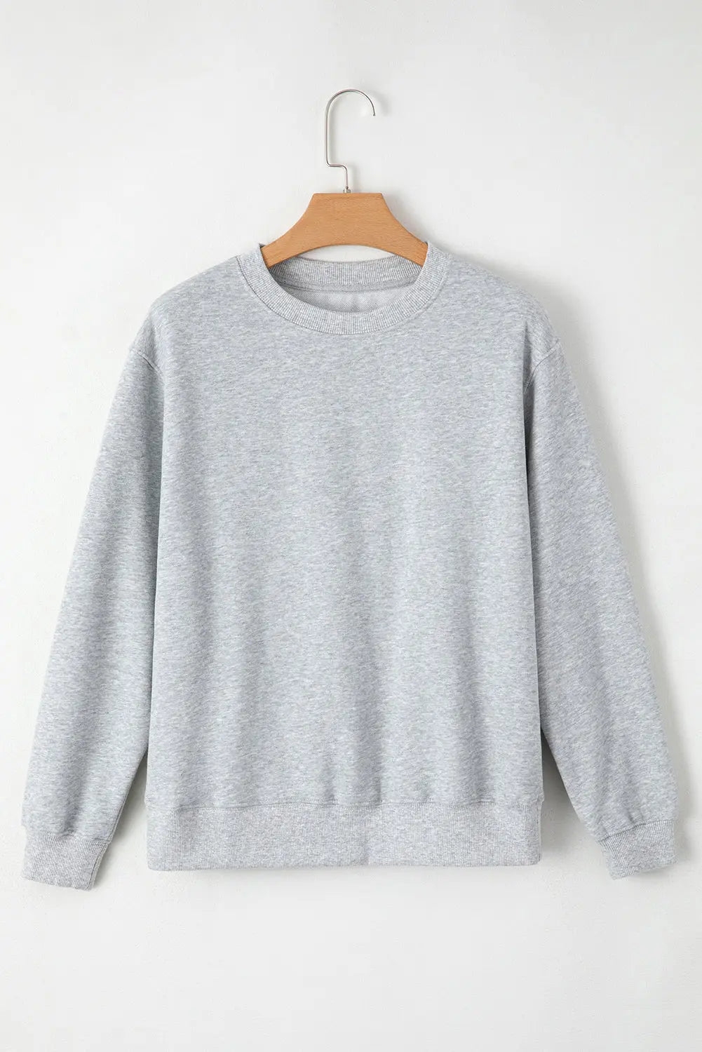 Russet Orange Solid Fleece Lined Drop Shoulder Terry Sweatshirt eAura