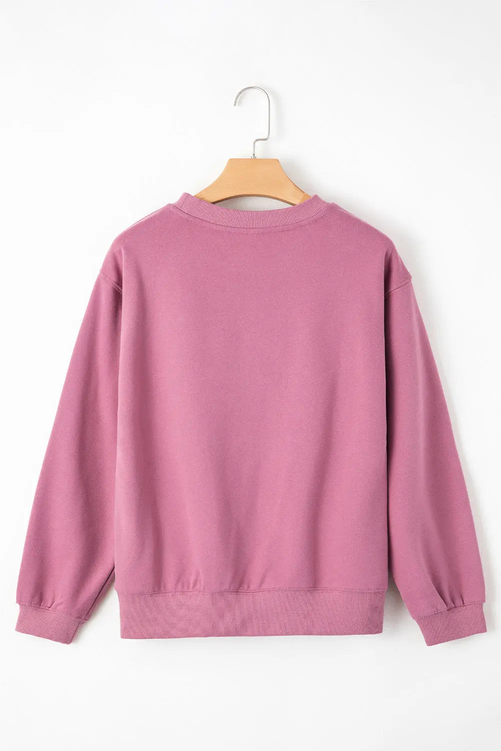 Russet Orange Solid Fleece Lined Drop Shoulder Terry Sweatshirt eAura