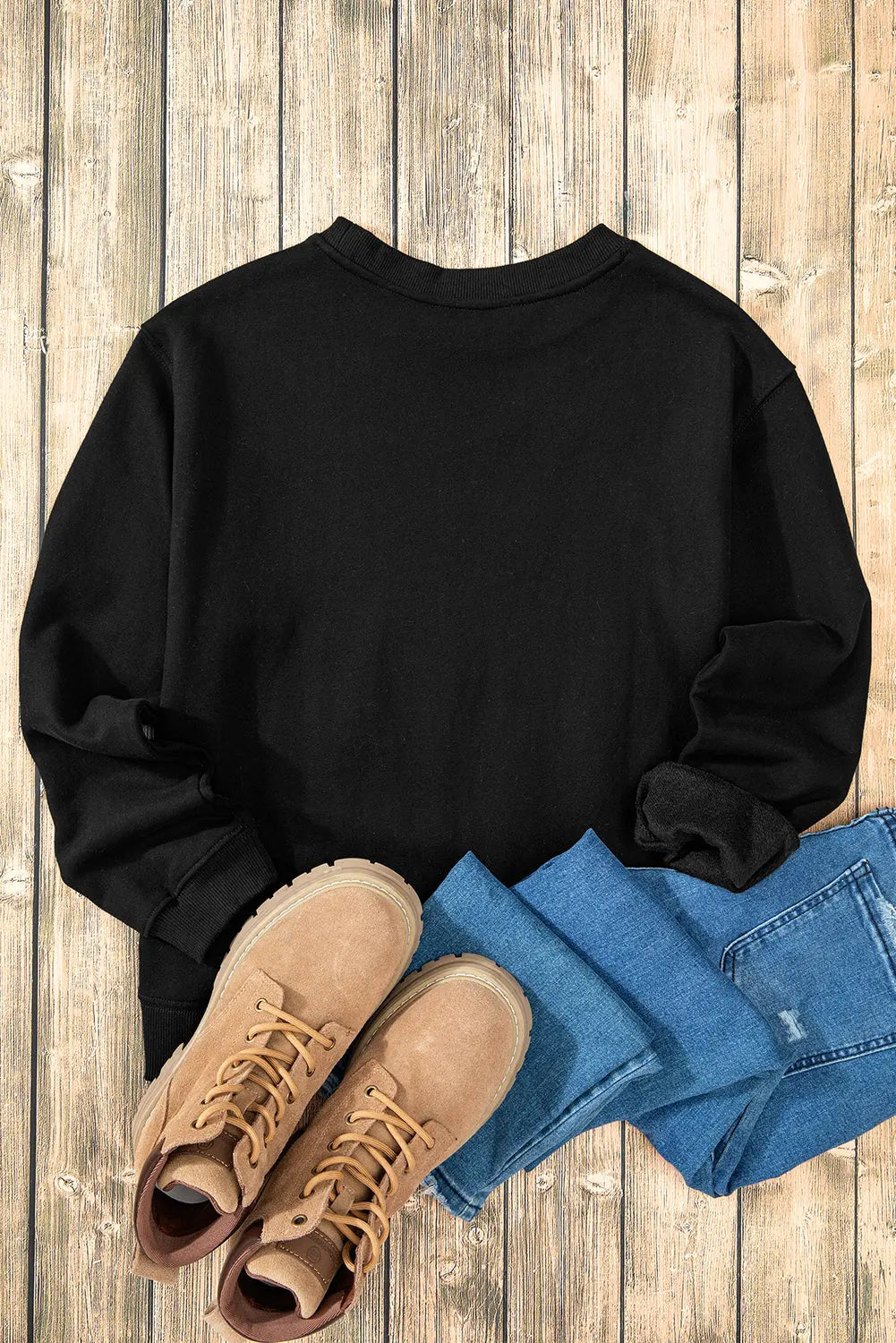 Russet Orange Solid Fleece Lined Drop Shoulder Terry Sweatshirt eAura
