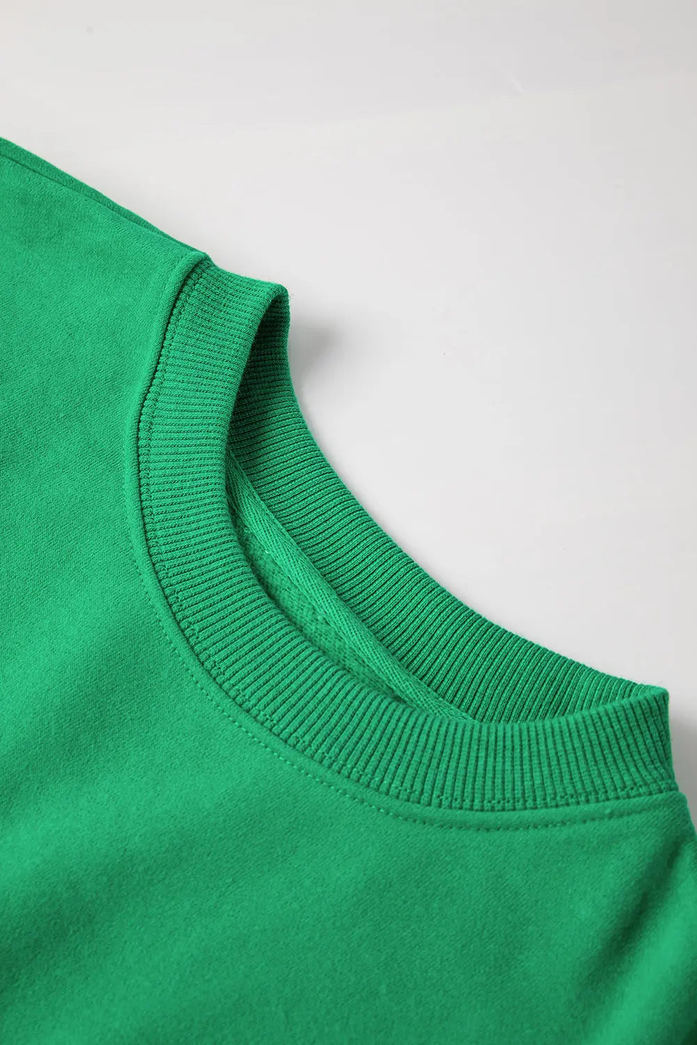 Russet Orange Solid Fleece Lined Drop Shoulder Terry Sweatshirt eAura