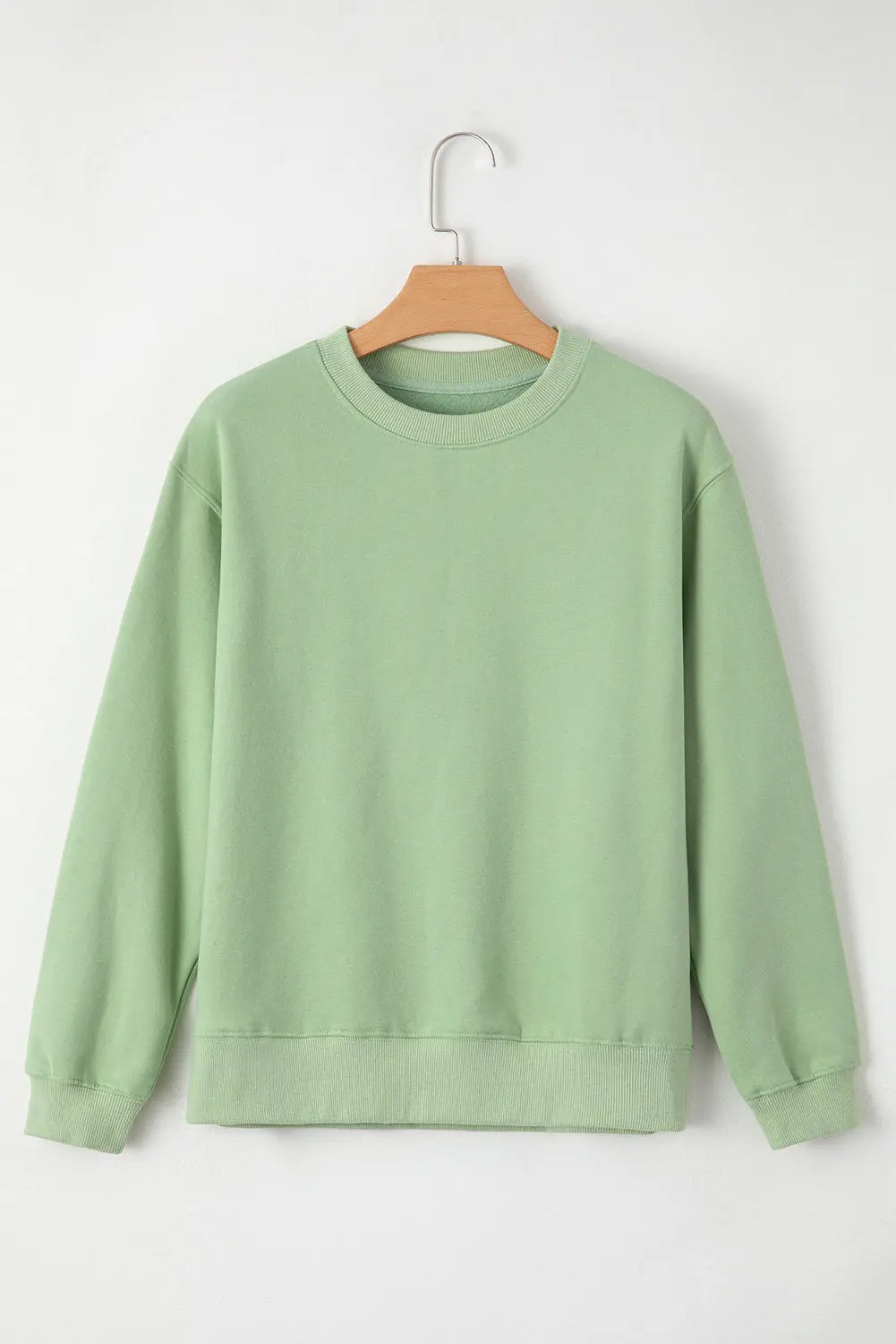 Russet Orange Solid Fleece Lined Drop Shoulder Terry Sweatshirt eAura