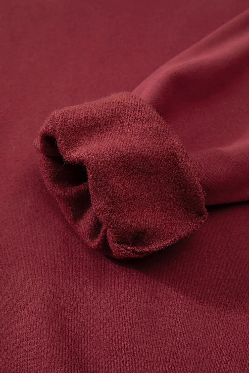 Russet Orange Solid Fleece Lined Drop Shoulder Terry Sweatshirt eAura