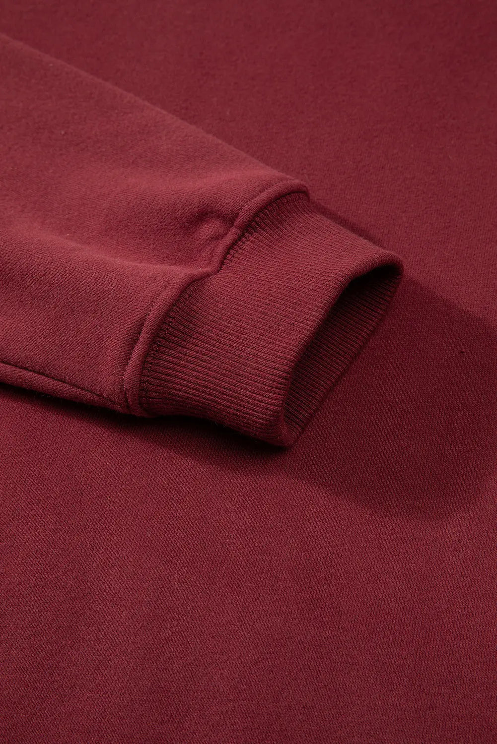 Russet Orange Solid Fleece Lined Drop Shoulder Terry Sweatshirt eAura